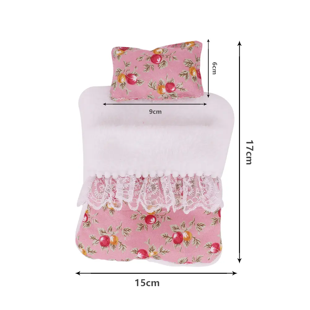 Labubu Pop Mini Doll Accessories Set 17cm Includes Bed Duvet Pillow Pajamas Sleeping Bag Great Dollhouse Gift for Girls