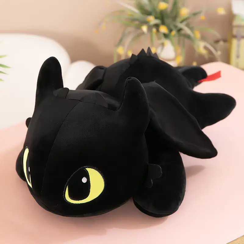 30-40cm Large Toothless Dragon Plush Body Pillow Cute Cartoon Dragon Soft Decorative Stuffed Body Pillow Anime Sleeping Cushion