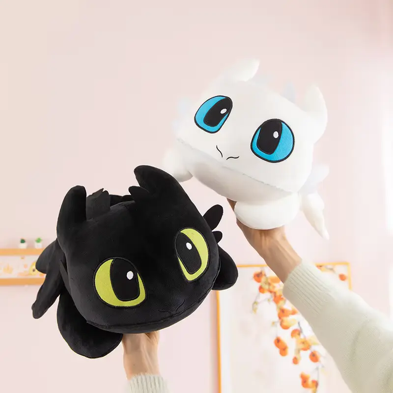 30-40cm Large Toothless Dragon Plush Body Pillow Cute Cartoon Dragon Soft Decorative Stuffed Body Pillow Anime Sleeping Cushion