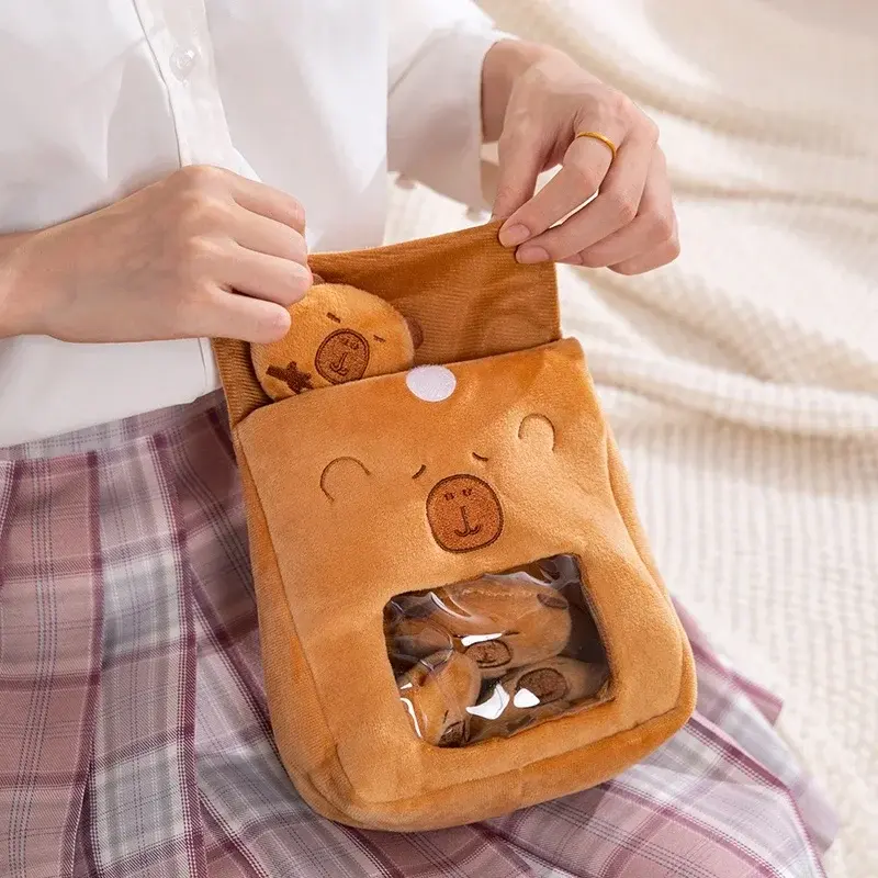 Cute A Bag Of Capybara Snack Pillow Dolls Creative Otter Groundhog Plush Doll Holiday Party Decoration Birthday Gifts