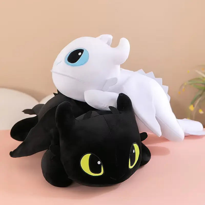 30-40cm Large Toothless Dragon Plush Body Pillow Cute Cartoon Dragon Soft Decorative Stuffed Body Pillow Anime Sleeping Cushion