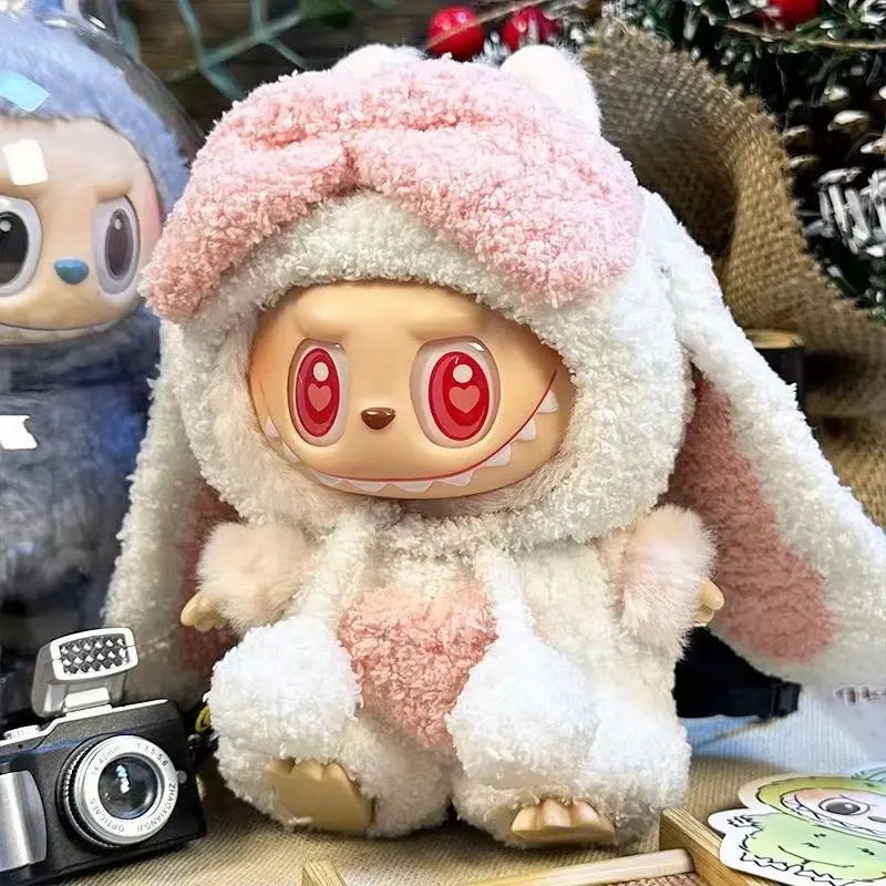 New 123rd Generation Labubu Sitting Party Baby Clothes Pendant 17cm Doll Cloth Clothes Heart-rending Rabbit Suit Doll Clothes