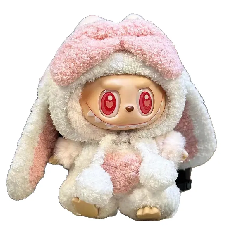 New 123rd Generation Labubu Sitting Party Baby Clothes Pendant 17cm Doll Cloth Clothes Heart-rending Rabbit Suit Doll Clothes