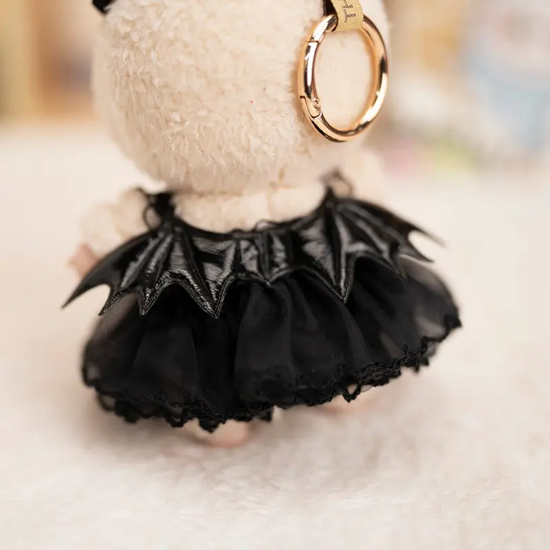 Cute Mini Plush Doll's Clothes Accessories Labubu Idol Dolls Dark Devil Sling Dress Xmas Sitting Party Clothing Collection Gifts