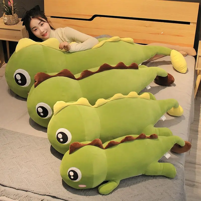 New Huggable Big Long Cute Dinosaur Plush Toy Soft Cartoon Animal Crocodile Stuffed Doll Boyfriend Pillow Girls Birthday Gift