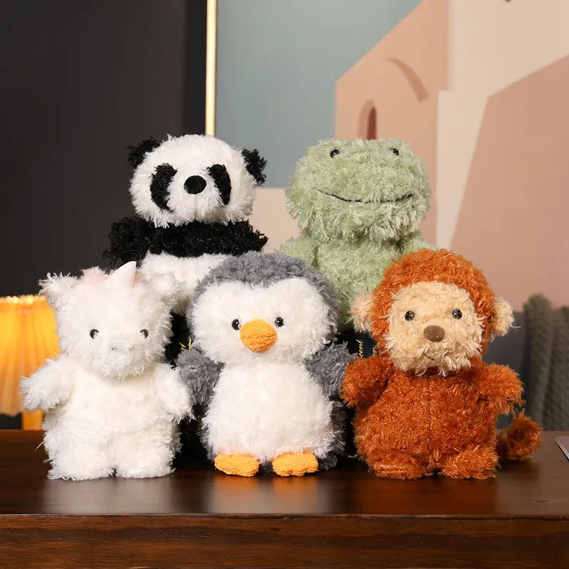 20cm Fluffy Long Plush Kawaii Chicken&Pig&Owl&Mouse Plush Toy Soft Cartoon Animals Foxes&Dog&Sheep Stuffed Doll Accompany Toys