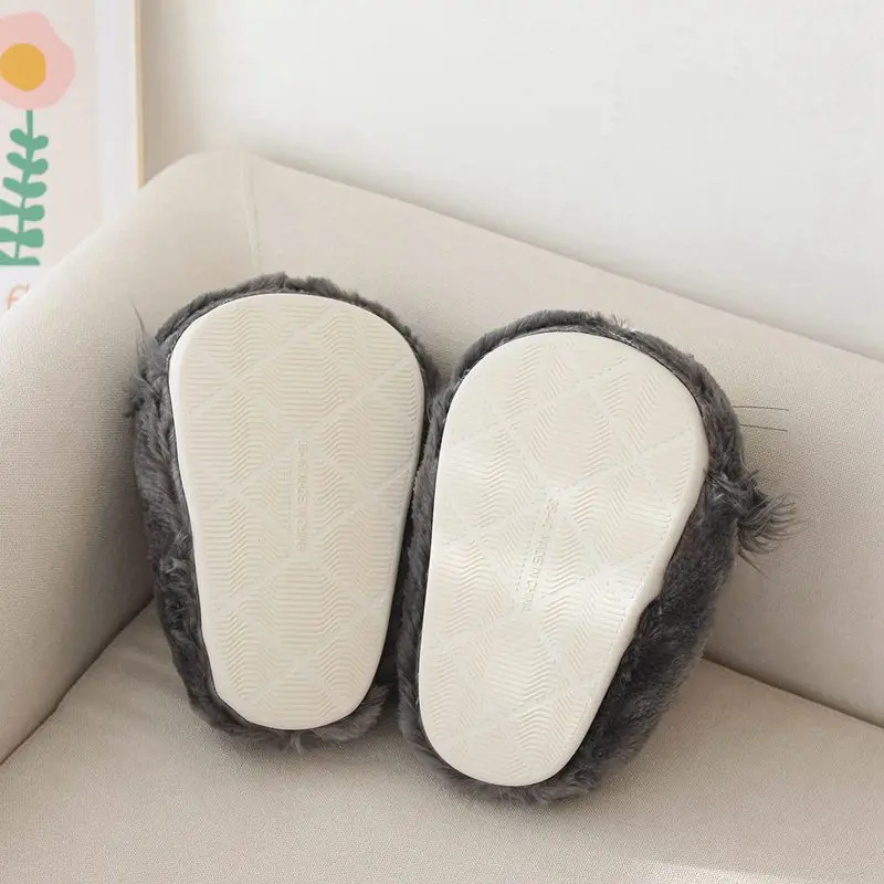 2023 New Winter Warm Soft Indoor Floor Slippers Women Men Children Long Plush Shoes Cat Lucifer Funny Animal Christmas Gifts