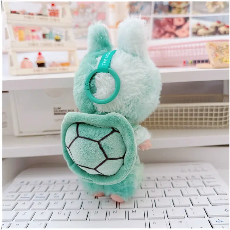 17cm Mini Labubu Doll Clothes Cartoon Turtle Shell Coat DIY Kawaii Can Change Doll Clothes Accessory for Kids Girls Fans Gifts