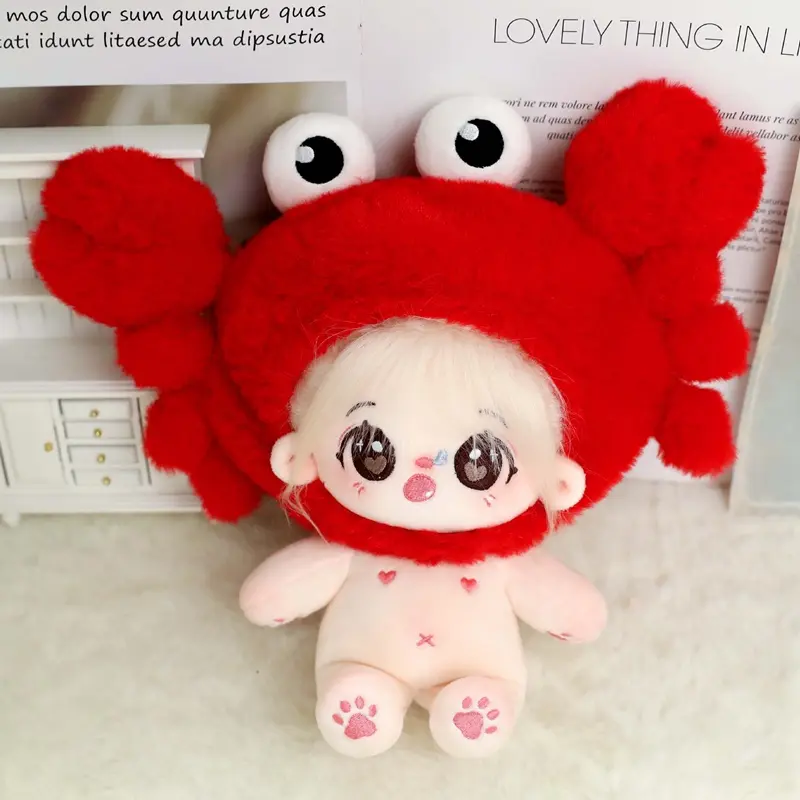 Doll Clothes for 20cm Idol Dolls Accessories Plush Doll's Clothing Floral Dress Stuffed Toy Dolls Outfit One Piece Clothes