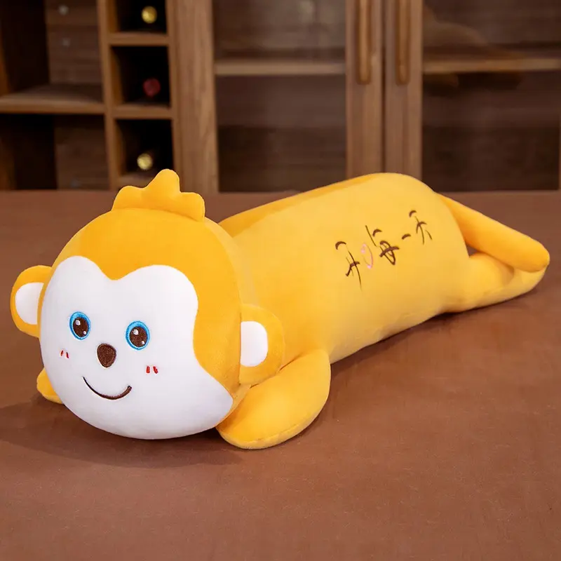 65cm-110cm Super Soft Cartoon Lying Down Monkey Plush Long Pillow Cute Boyfriend Pinched Cushion Stuffed Toy Doll Best Gifts