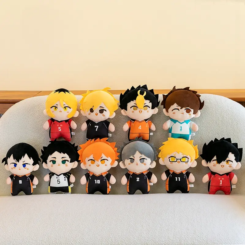 23cm Kawaii Haikyuu Plush Toy Volleyball Stuffed Anime Cotton Doll Hinata Shoyo Tobio Kageyama Fans Kids Boys Birthday Gift