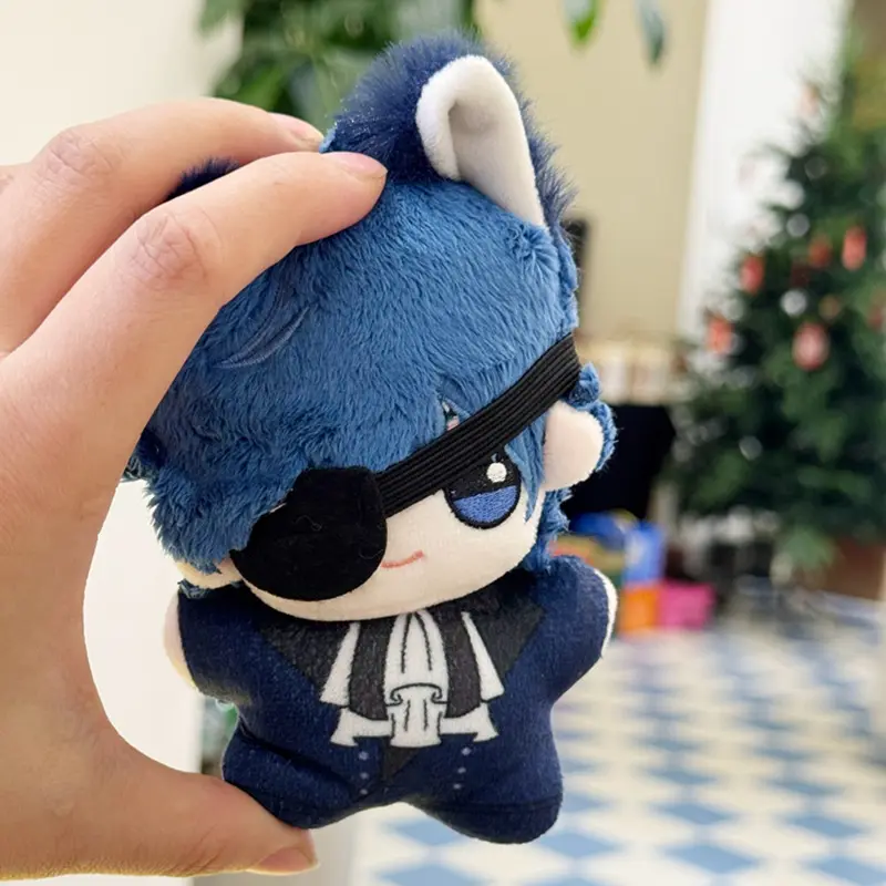 Black Butler Plush Pendant Toy Sebastian Michaelis Ciel Phantomhive Stuffed Cotton Doll Soft Figure Backpack Bag Keychain Gifts
