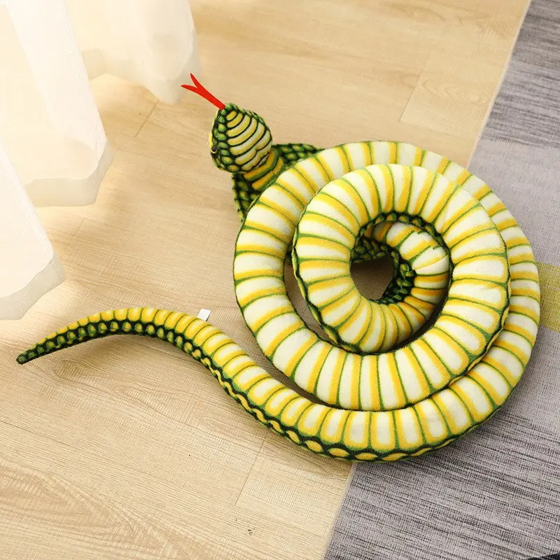 Simulation Desert King Cobra Realistic Stuffed Wild Animal Soft Snake Plush Toys Animal Zoo Souvenir Home Decor Christmas Gift