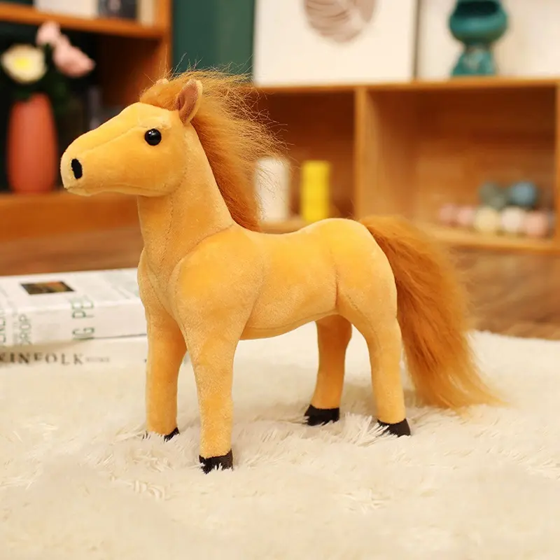 Soft Imitation Horse Plush Toy Doll Pony Doll CHILDREN'S FESTIVAL Gift High-quality Material Sweat Blood Horse White Horse