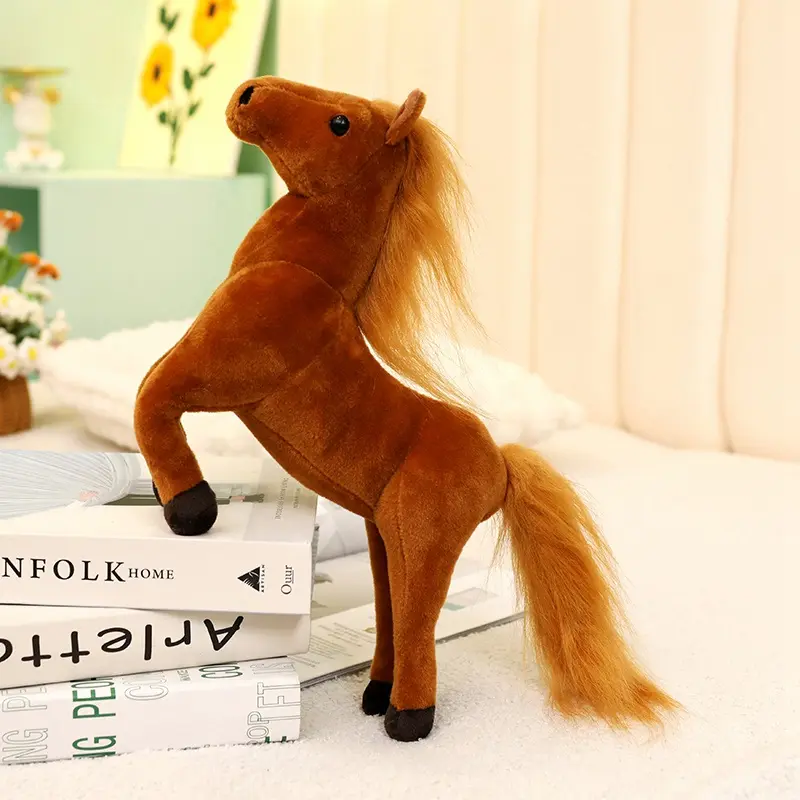 Soft Imitation Horse Plush Toy Doll Pony Doll CHILDREN'S FESTIVAL Gift High-quality Material Sweat Blood Horse White Horse