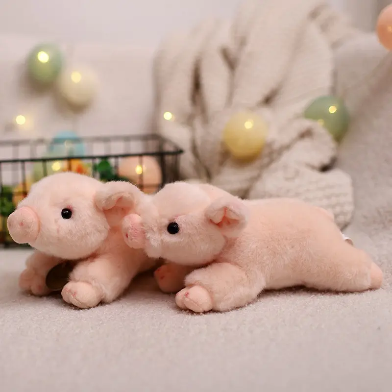 20cm/40cm Cute Lifelike Pig Plush Toy Stuffed Soft Animal Simulation Piggy Doll for Girls Toys for Boy Birthday Gift
