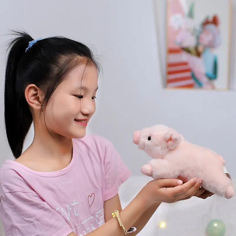 20cm/40cm Cute Lifelike Pig Plush Toy Stuffed Soft Animal Simulation Piggy Doll for Girls Toys for Boy Birthday Gift