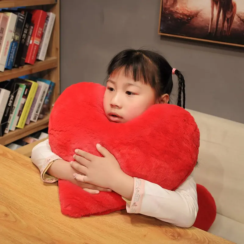 Chinese Playing Cards Spades Red Hearts Plum Blossom Cube Plush Pillow Toy Soft Stuffed Cartoon Game Cards Doll Sleeping Pillows