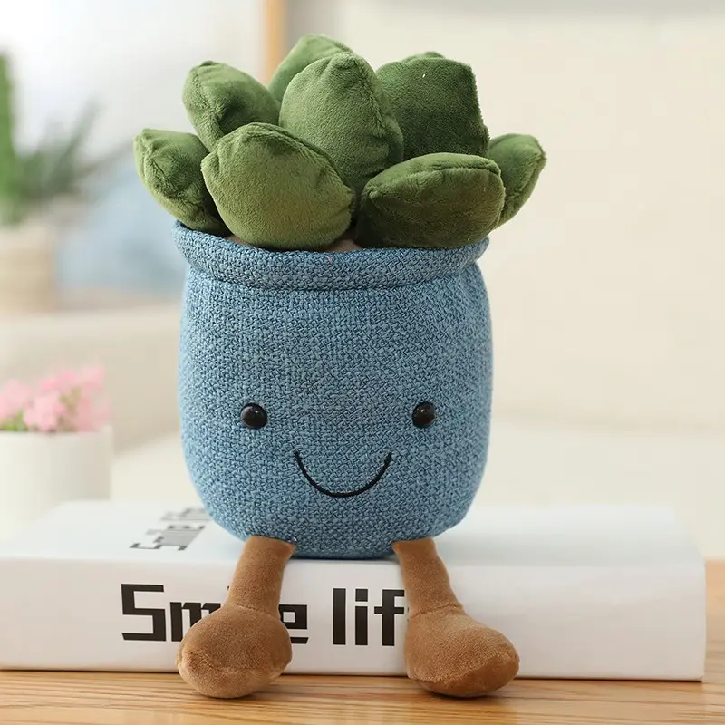 Lifelike Potted Plant Series Plush Toys Stuffed Soft Plants Bookshelf Decor Doll Creative Potted Flowers Pillow for Girls Gift