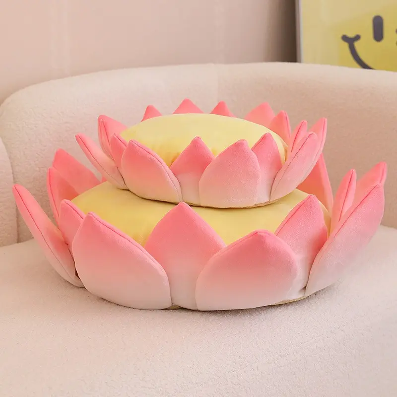 20cm Pink Mini Lotus Plush Toy Soft Stuffed Plant Flower Doll Living Bedroom Home Decoration Birthday Gift for Children Girls