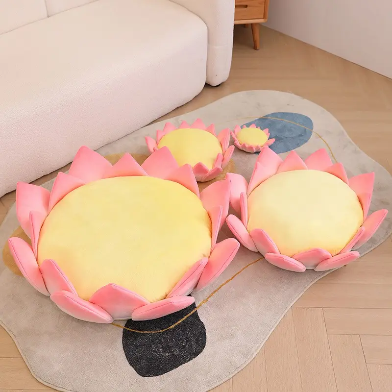 20cm Pink Mini Lotus Plush Toy Soft Stuffed Plant Flower Doll Living Bedroom Home Decoration Birthday Gift for Children Girls