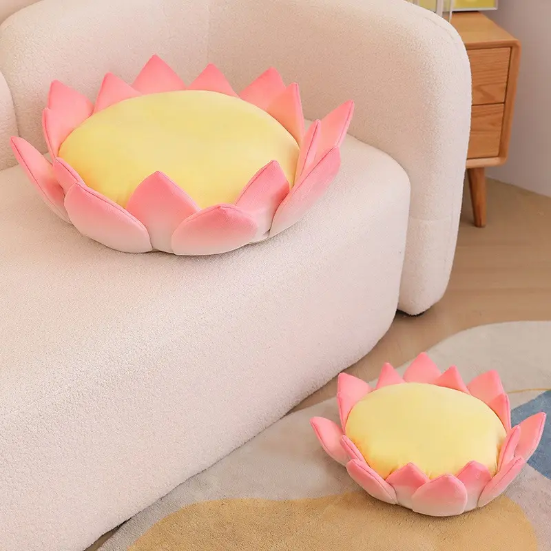 20cm Pink Mini Lotus Plush Toy Soft Stuffed Plant Flower Doll Living Bedroom Home Decoration Birthday Gift for Children Girls