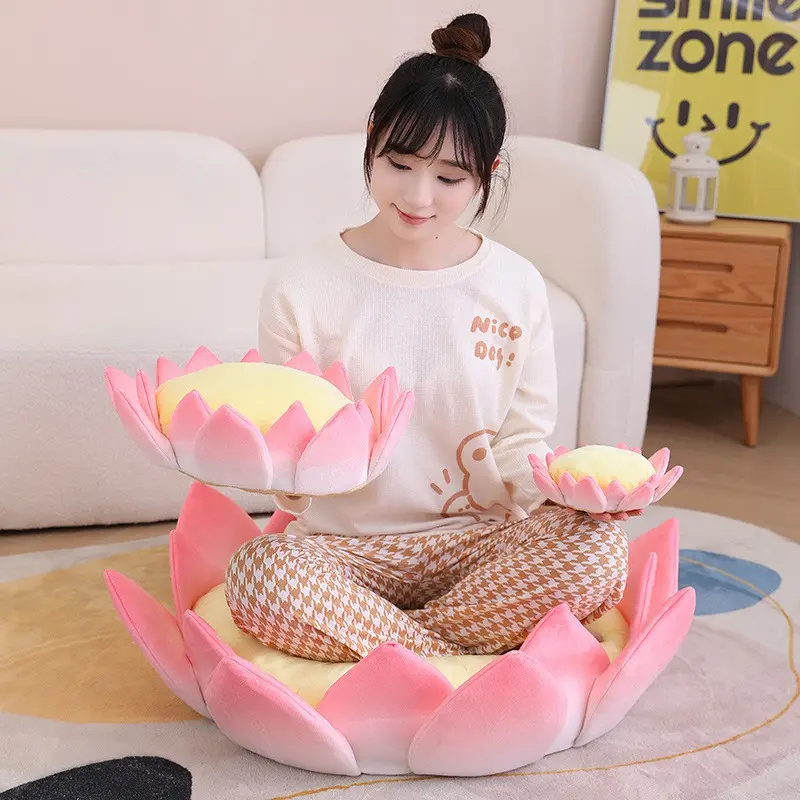 20cm Pink Mini Lotus Plush Toy Soft Stuffed Plant Flower Doll Living Bedroom Home Decoration Birthday Gift for Children Girls