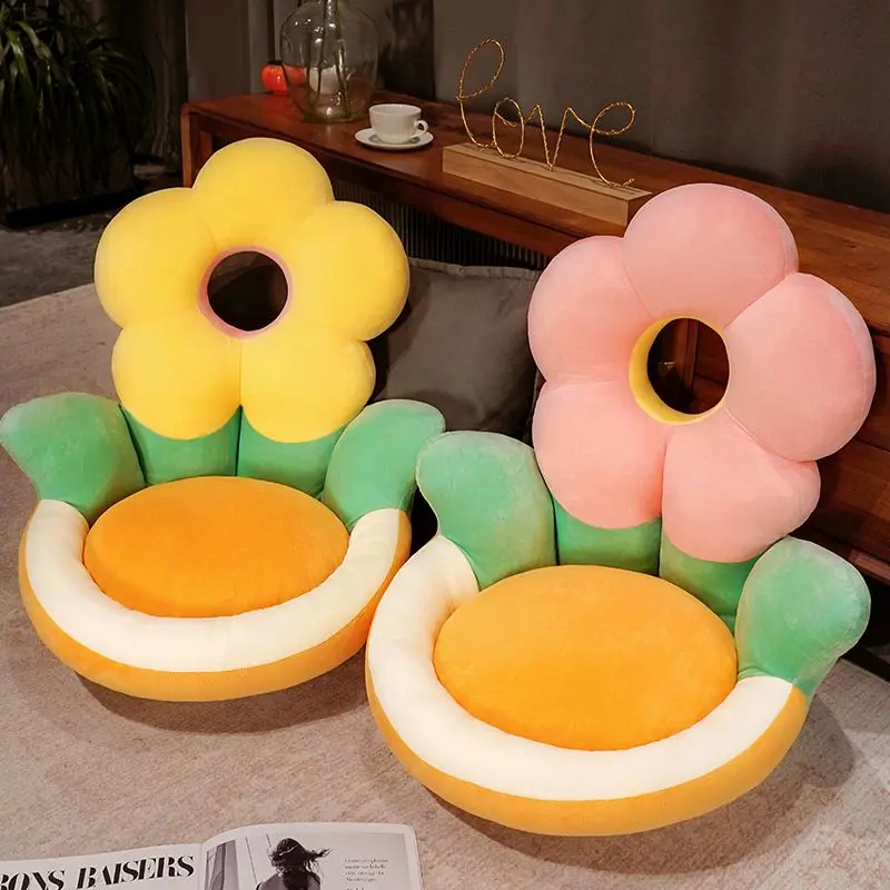 Big Fresh Flower Sunflower Plush Futon Cushion Chair Cushion Seat Lumbar Bedroom Floor Mat Plant Office Seat Cushion Gifts
