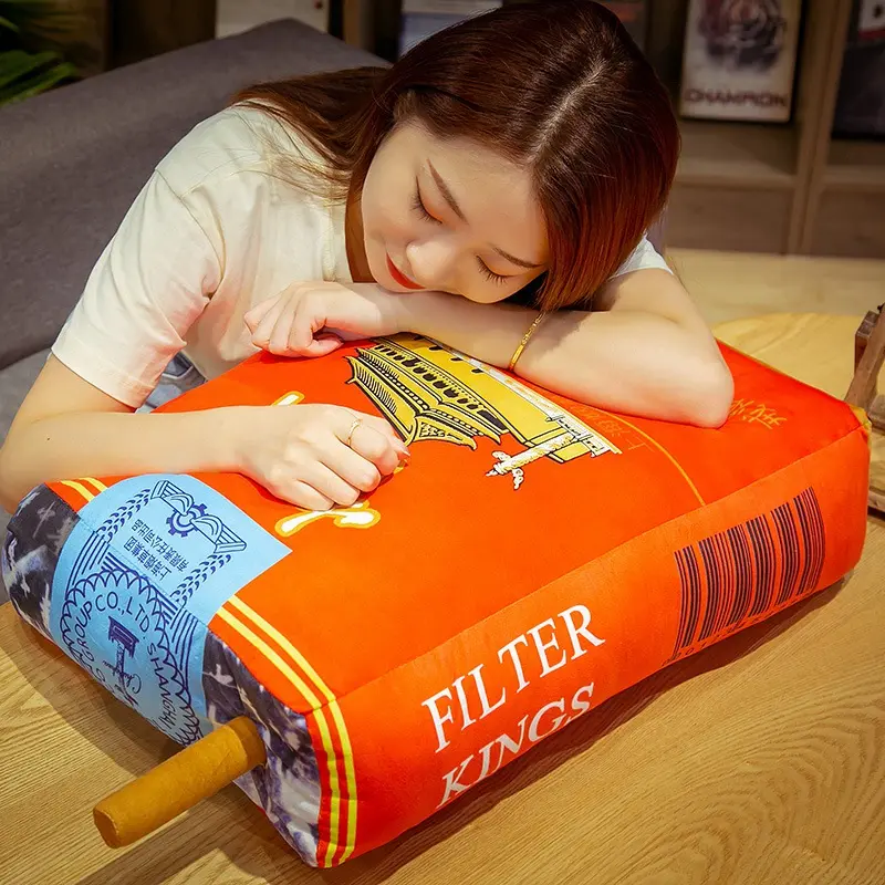 Simulation Cigarette Plush Pillow Soft Stuffed Cartoon Extractable Cigar Doll Sleeping Pillow Cushion Toys Boyfriend Father Gift
