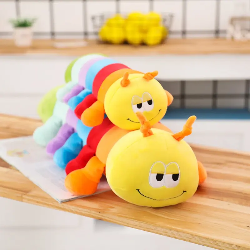 1 Piece 40/58/85CM Colorful Caterpillars Millennium Bug Doll Plush Toys Baby Kids Large Caterpillar Hold Pillow Doll