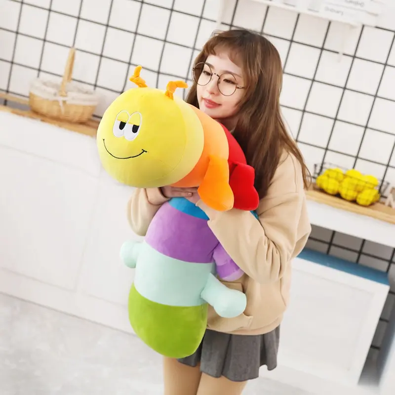 1 Piece 40/58/85CM Colorful Caterpillars Millennium Bug Doll Plush Toys Baby Kids Large Caterpillar Hold Pillow Doll