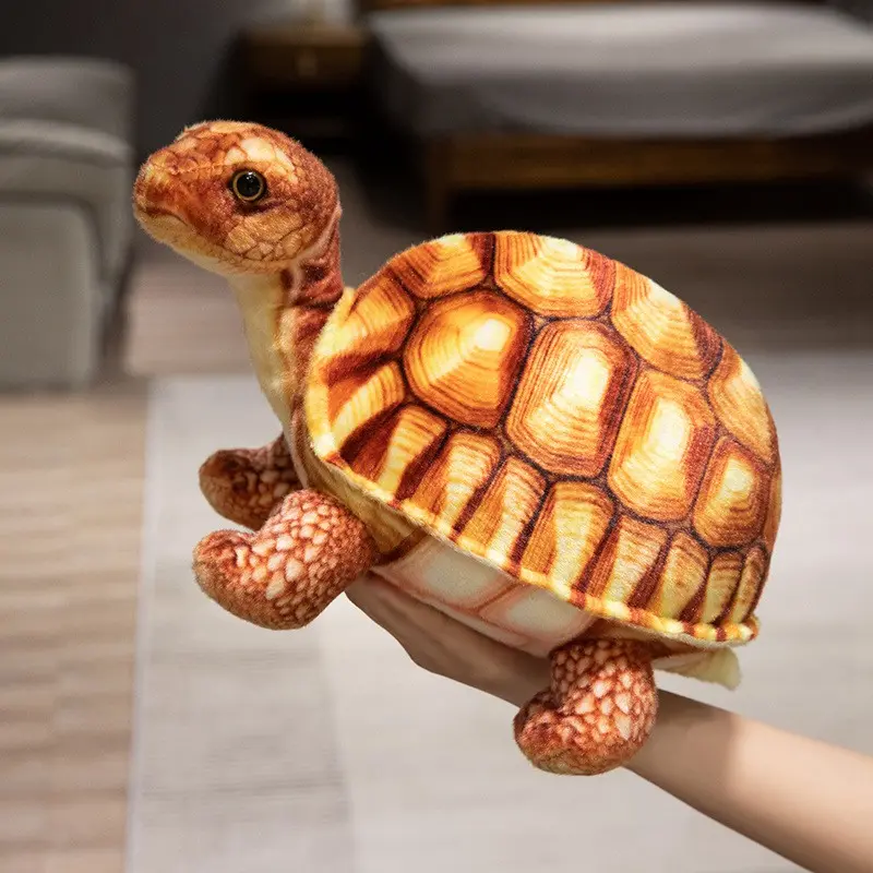 Cute Baby Super Green Simulation Stuffed Tortoise Realistic Sea Turtle Animal Plush Baby Toy Gift Hot Sale Home Decoration