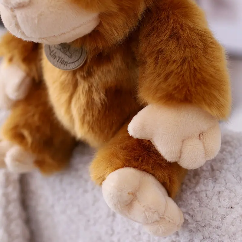 17cm Cute Soft Fluffy Monkey Plush Toy Stuffed Simulation Chimpanzees Doll Home Decoration Birthday Gift For Children