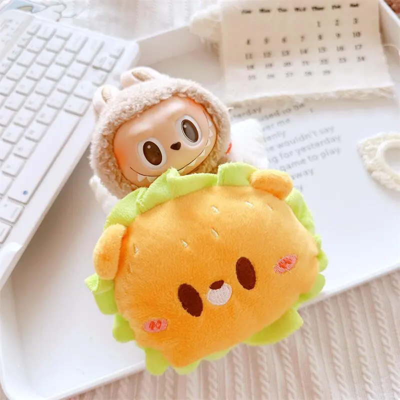 Doll Accessories Cozy Bedding Set for 17cm Labubu Dolls Cute Bed Pillow Quilt Essentials for Plush Companions Sleeping Gift