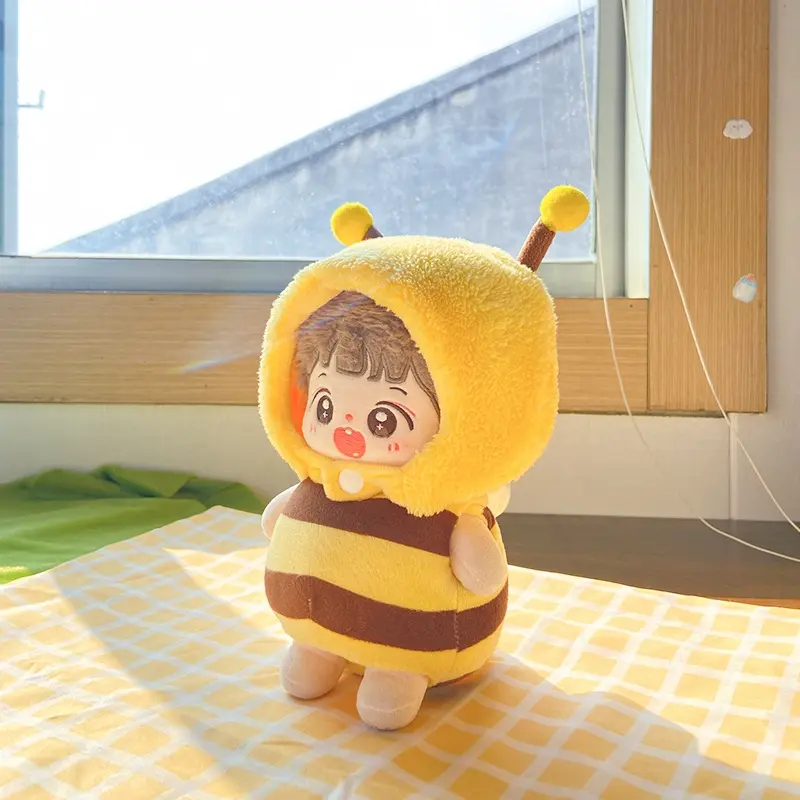 For 20cm Cotton Idol Doll Hat Capybara/Pig/Frog/Duck Hat Cute Doll Accessories Foxes/Bee Headband Kids Girls Birthday Gifts