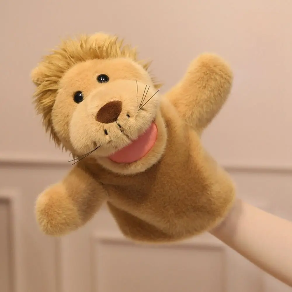 Frog Animal Hand Puppet Storytelling Movable Mouth Stuffed Plush Shark Toys Early Education Soft Hand Finger Story Puppet