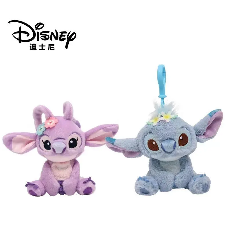 Original Disney Stitch Tigger Piglet Eeyore Win Keychain and Bag Pendant Anime Figure Lilo & Stitch Stuffed Animals & Plush Toys