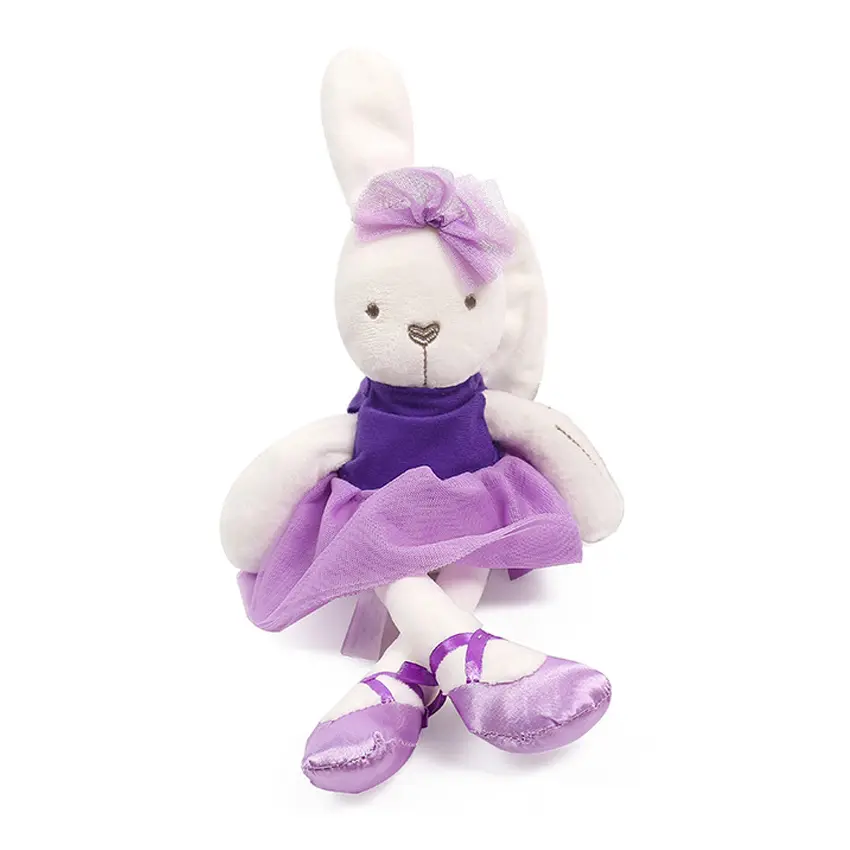 1pc 42cm cute rabbit wear cloth with dress plush toy stuffed soft animal dolls Ballet rabbit for baby kids birthday gift