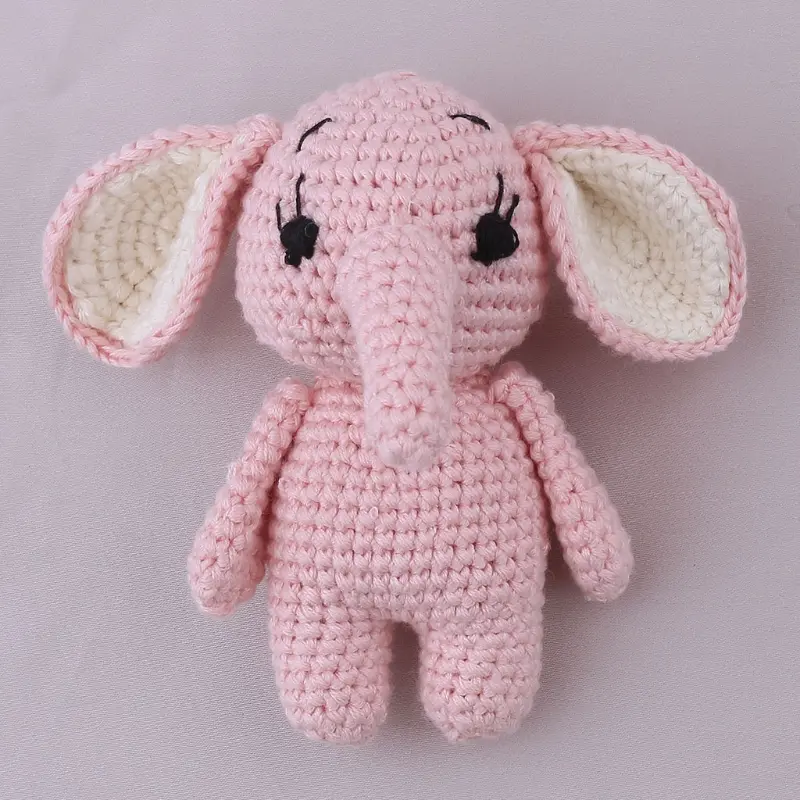 Baby Crochet Stuffed Bunny Toys Soft Cotton Knitted Plush Rabbit  Mini  Cuddle  For Newborn Early Educational Toy