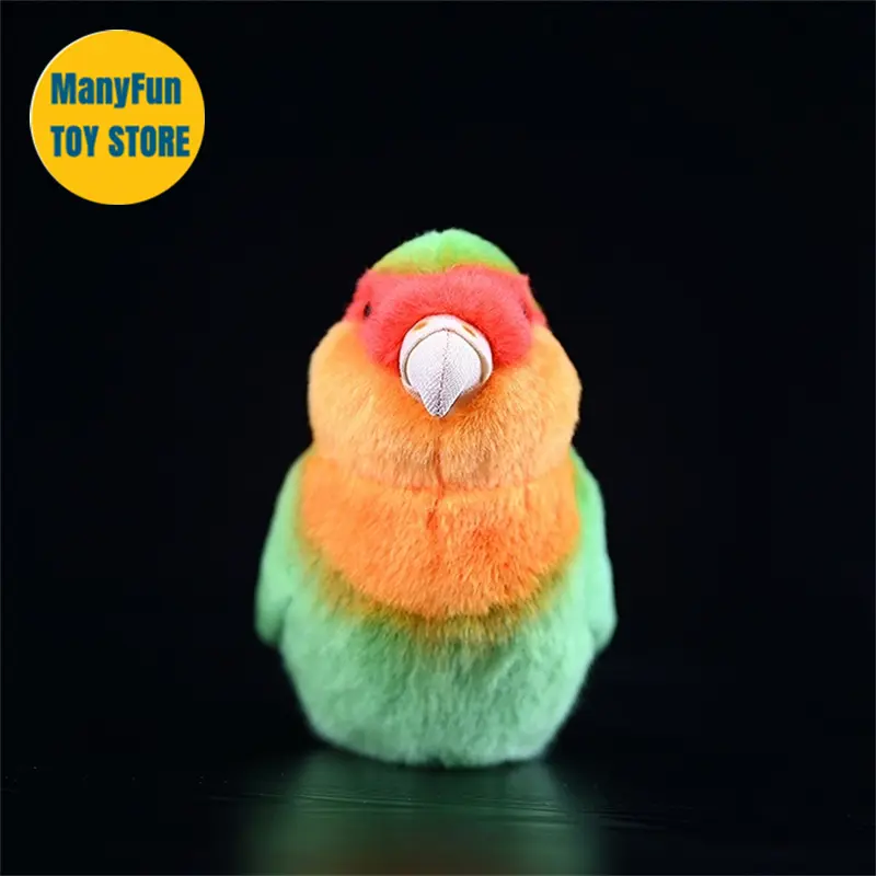 Peony Parrot Plush Toy Lovebird Plushie Green Budgie Plush Toys Lifelike Birds Stuffed Animals Simulation Doll Toy For Kids