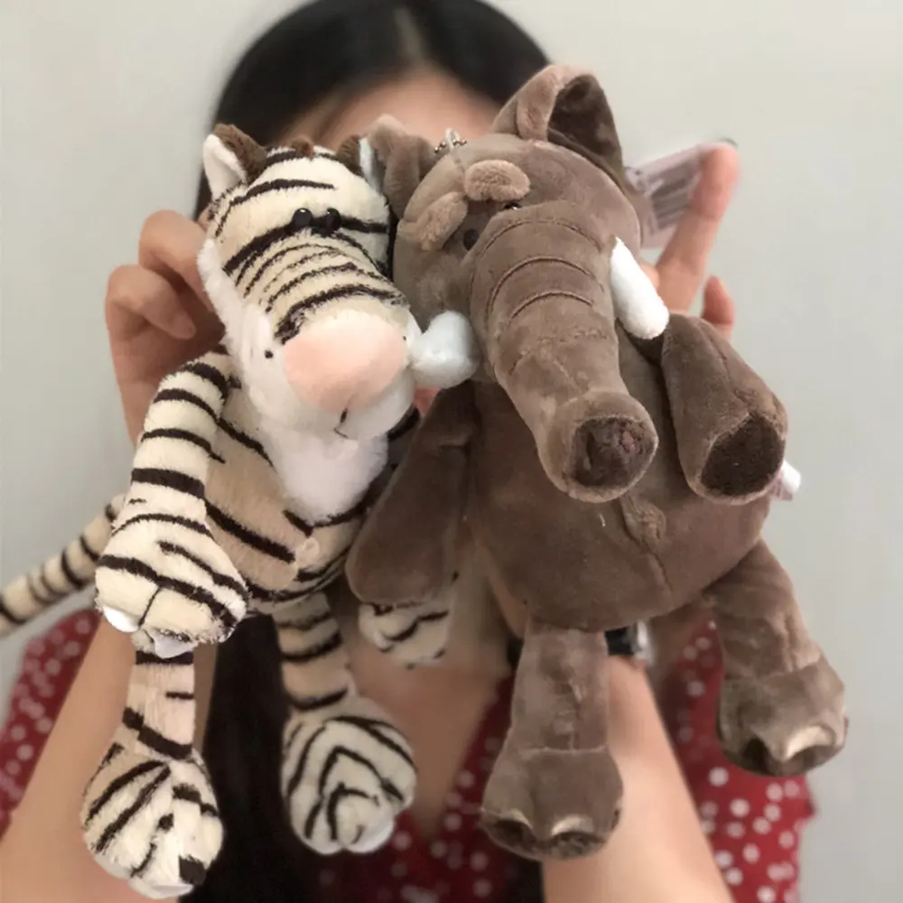 25cm Cute Jungle Animal Plush Toys Stuffed Lion Elephant Giraffe Monkey Plush Doll Toys for Kids Baby Children Birthday Gift