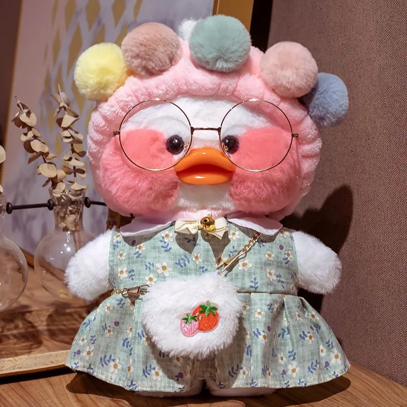 30CM Pink LaLafanfan Kawaii Cafe Mimi Yellow Duck Plush Toy Cute Stuffed Doll Soft Animal Dolls Kids Kawaii Plush Toys Rag Doll