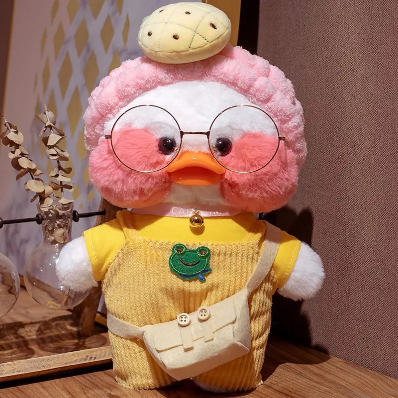 30CM Pink LaLafanfan Kawaii Cafe Mimi Yellow Duck Plush Toy Cute Stuffed Doll Soft Animal Dolls Kids Kawaii Plush Toys Rag Doll