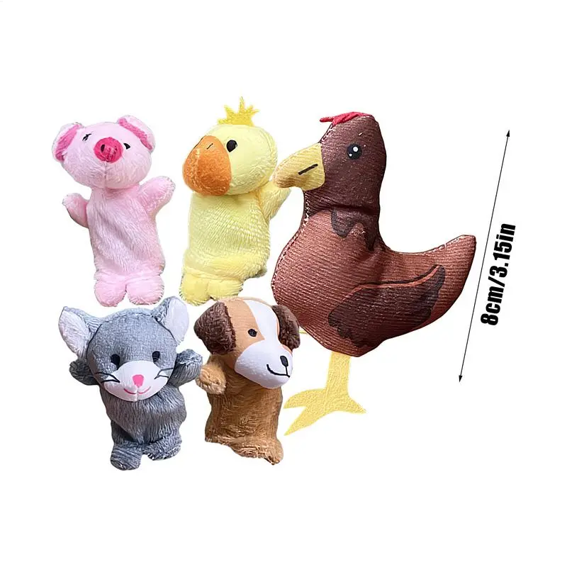 Finger Puppets Soft Plush Finger Toys For Kids Set Of 5 Animal Puppets For Easter Basket Stuffers Egg Fillers School Classroom