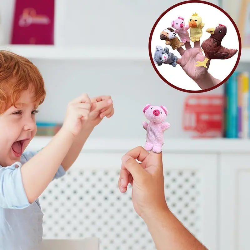 Finger Puppets Soft Plush Finger Toys For Kids Set Of 5 Animal Puppets For Easter Basket Stuffers Egg Fillers School Classroom