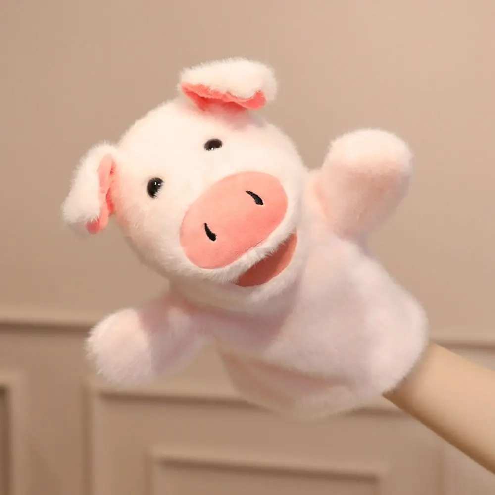 Frog Animal Hand Puppet Storytelling Movable Mouth Stuffed Plush Shark Toys Duck Early Education Hand Finger Story Puppet