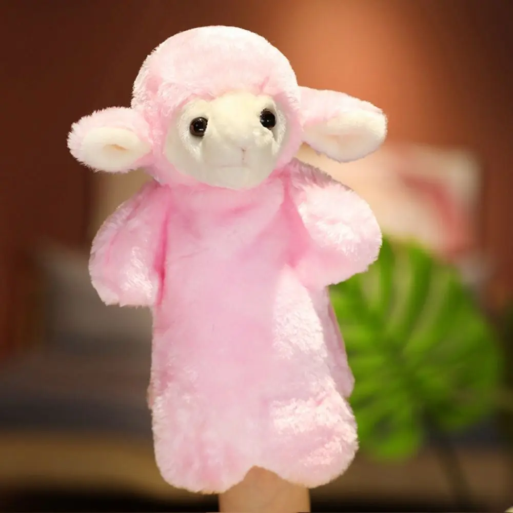 Learning Sheep Animal Hand Puppet Stuffed Animals Wolf Children Puppets Soft Plush Dolls Cartoon Plush Toys Baby