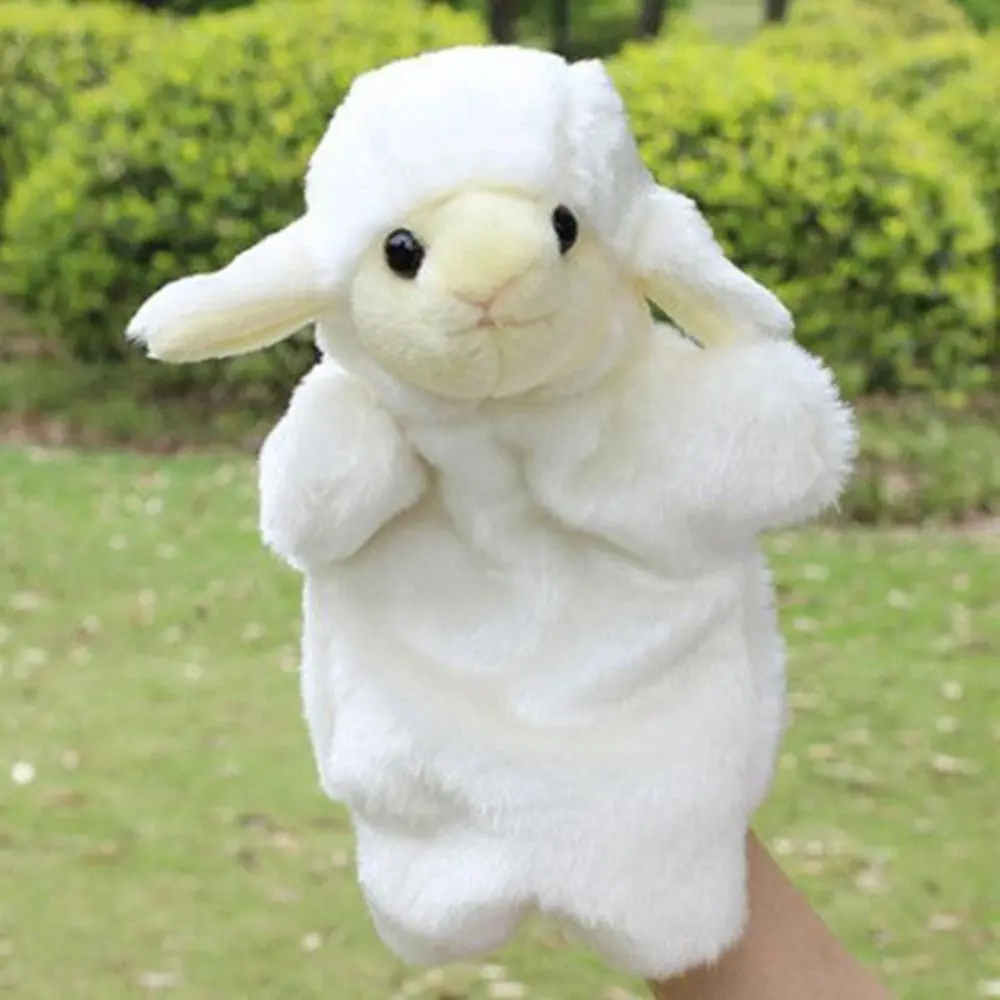 Learning Sheep Animal Hand Puppet Stuffed Animals Wolf Children Puppets Soft Plush Dolls Cartoon Plush Toys Baby
