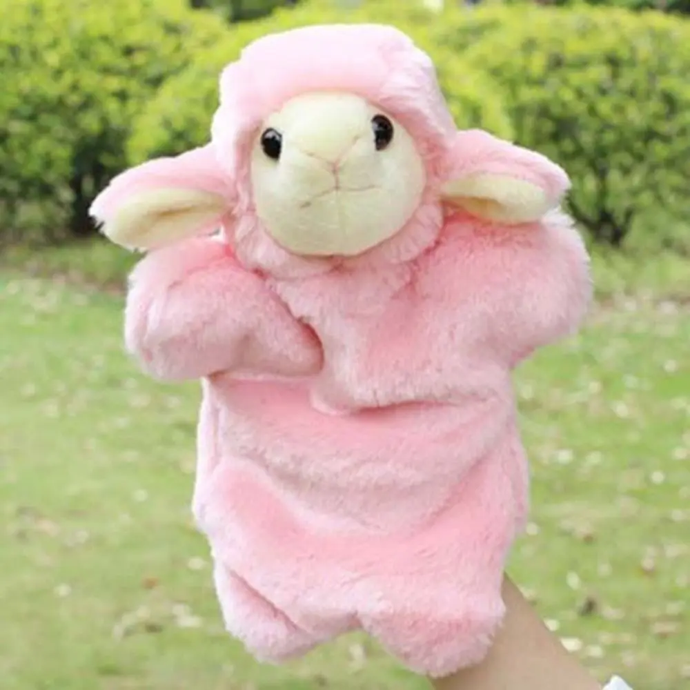 Learning Sheep Animal Hand Puppet Stuffed Animals Wolf Children Puppets Soft Plush Dolls Cartoon Plush Toys Baby