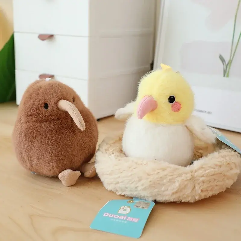 Simulation 10 Styles Birds Plush Toy Kawaii Stuffed Animal Realistic Tit Sparrow Cute Lifelike Bird's-nest Soft Backpack Pendant